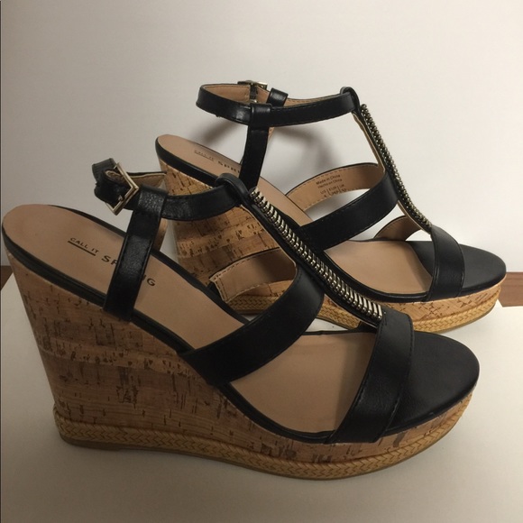 call it spring black wedges
